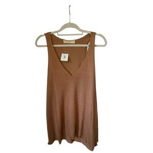Project Social T Tan V-Neck Tank Top
